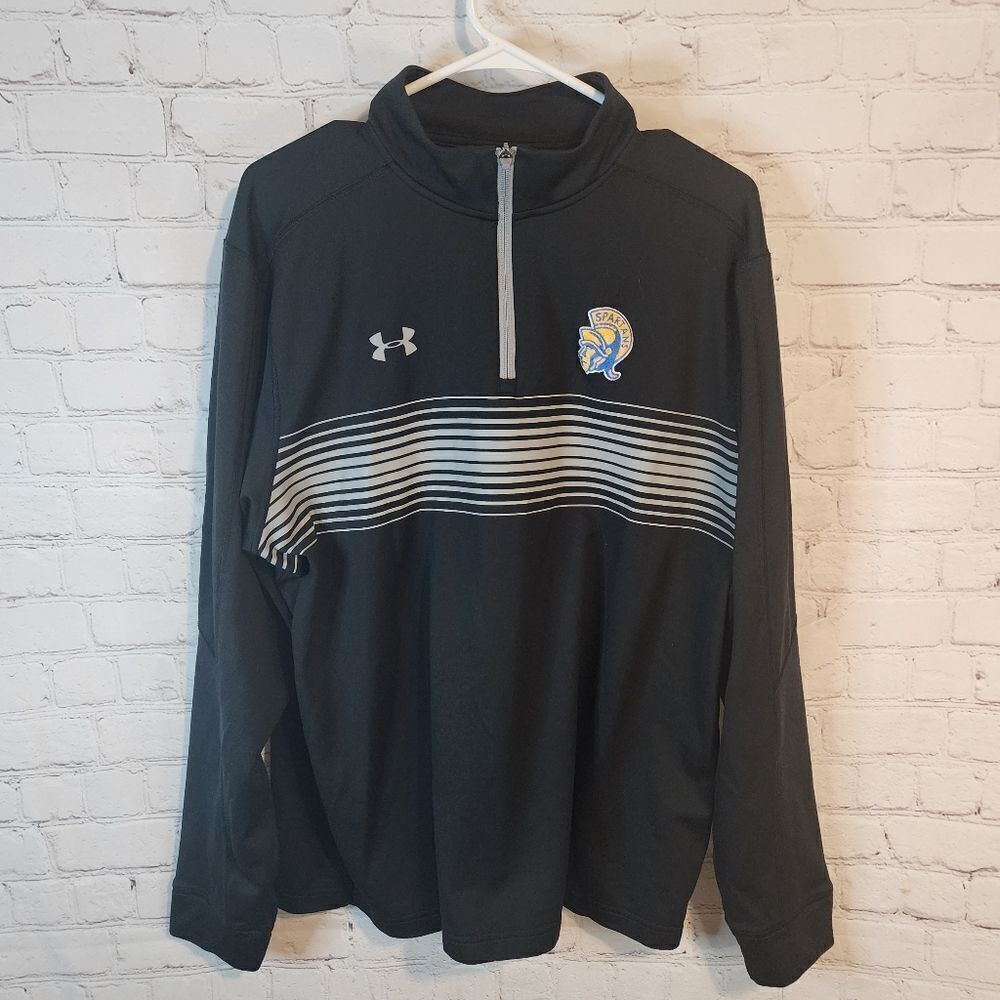 Men's Under Armour "Spartans" zip-up fleece sweater, size XL